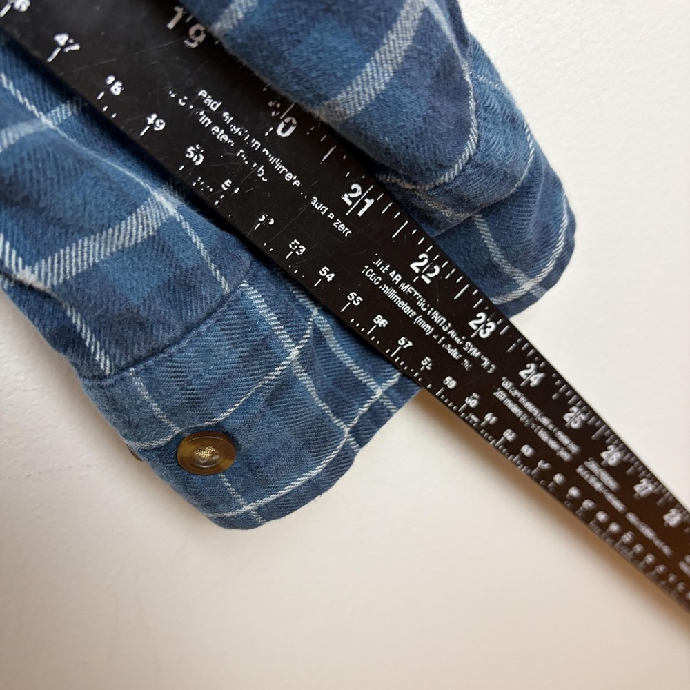 Carhartt Shirt Mens XL Blue Plaid Flannel Long Sleeve Button Up Pockets Workwear - Picture 8 of 9